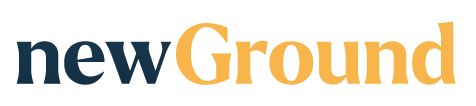 Transparent New Ground coffee publication logo