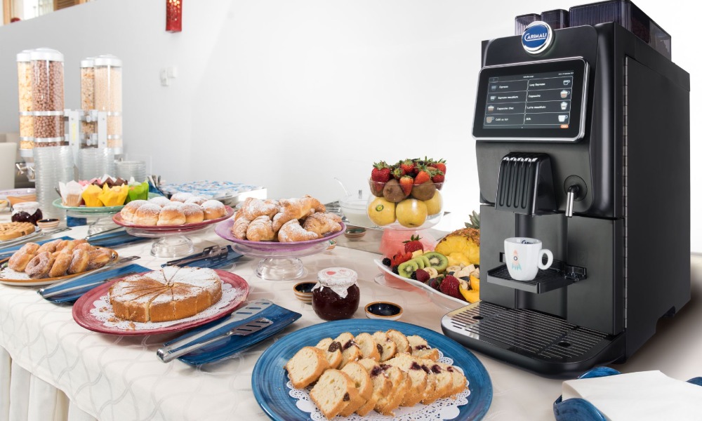 carimali superautomatic coffee machine for hotel breakfast