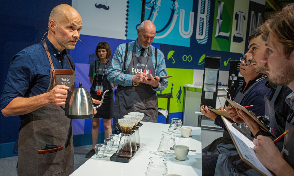judges listening during coffee competitions